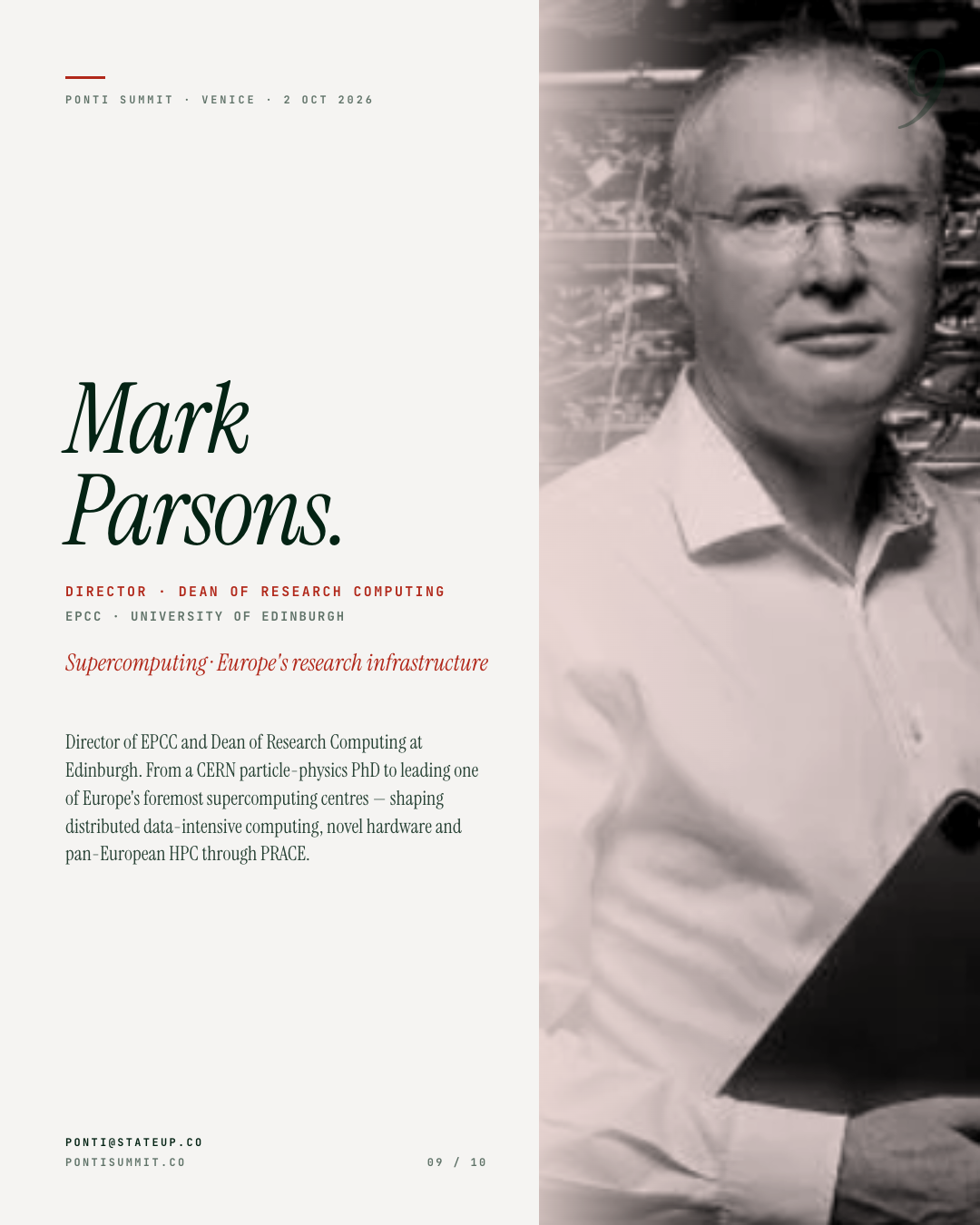 Mark Parsons — Director · Dean of Research Computing · EPCC · University of Edinburgh
