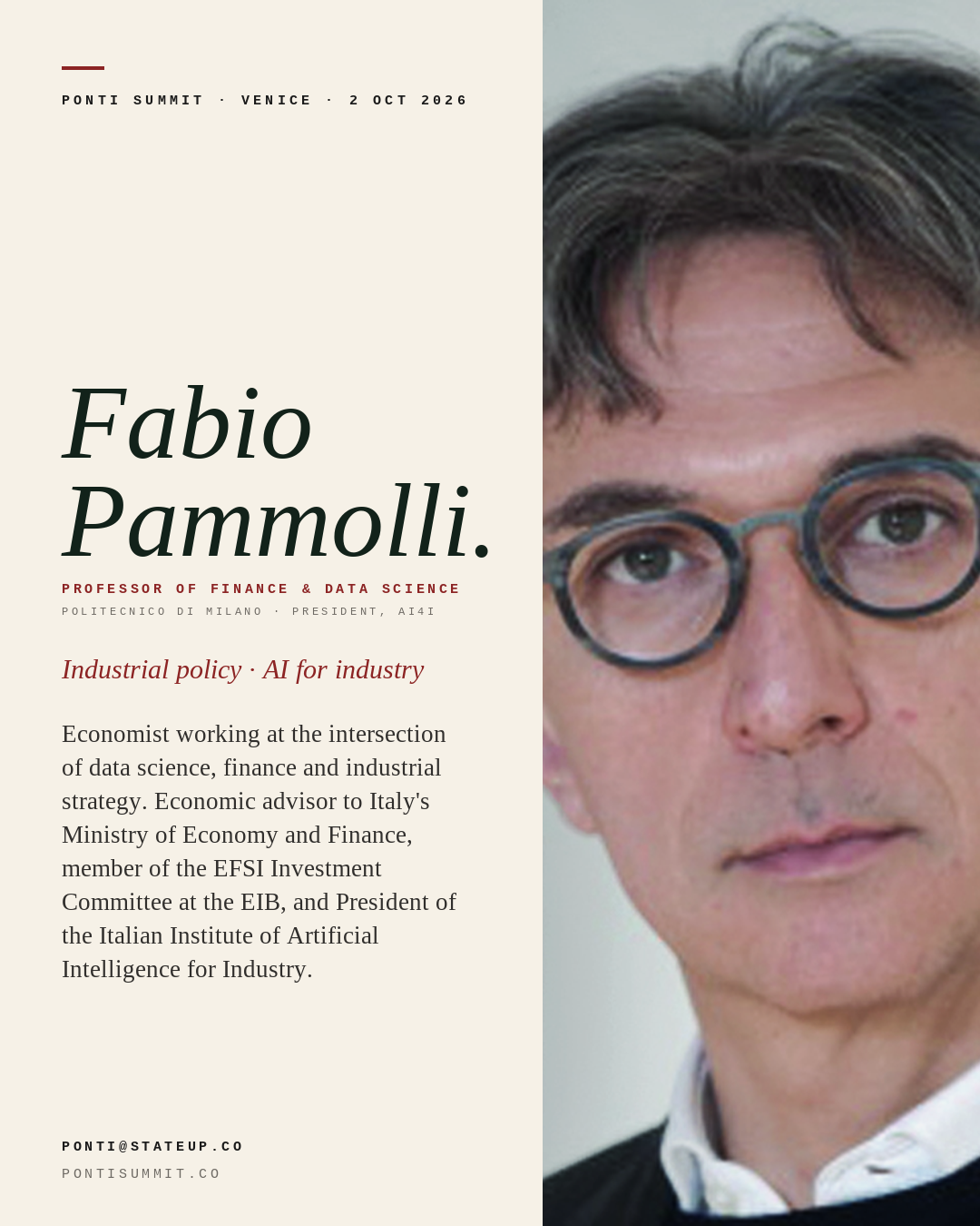 Fabio Pammolli — Professor · Politecnico di Milano · President · AI4I
